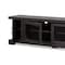 Baxton Studio Viveka 70-Inch Dark Brown TV Cabinet with 2 Glass Doors and 2 Doors 118-6509 - alternate 2